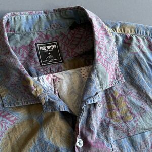 Todd Snyder Scarf Print Camp Shirt | Size L | Batik Floral Hawaiian